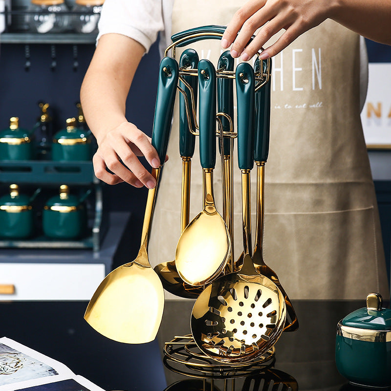 Spoondec 7-Piece Stainless Steel & Silicone Utensil Set