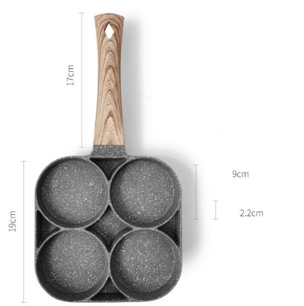 Spoondec Non-Stick 4-Hole Omelet & Pancake Pan