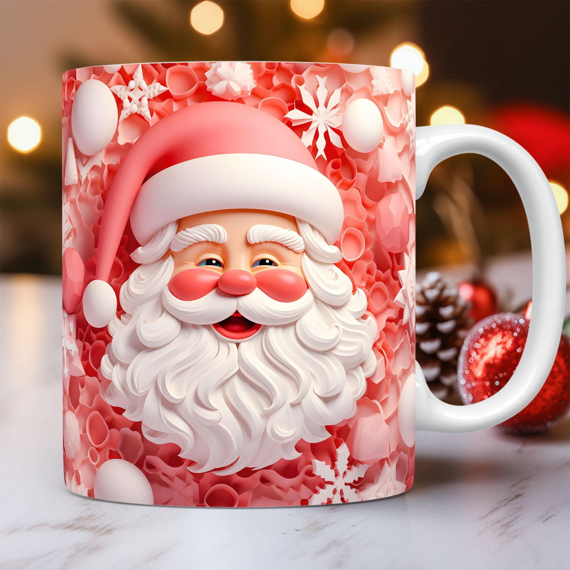 Spoondec 3D Festive Christmas Ceramic Mug & Coffee Cup