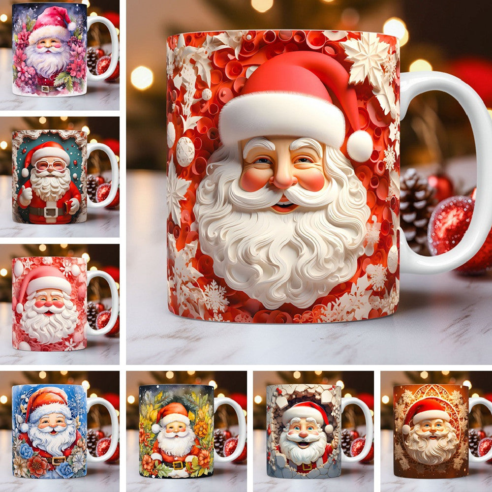 Spoondec 3D Festive Christmas Ceramic Mug & Coffee Cup