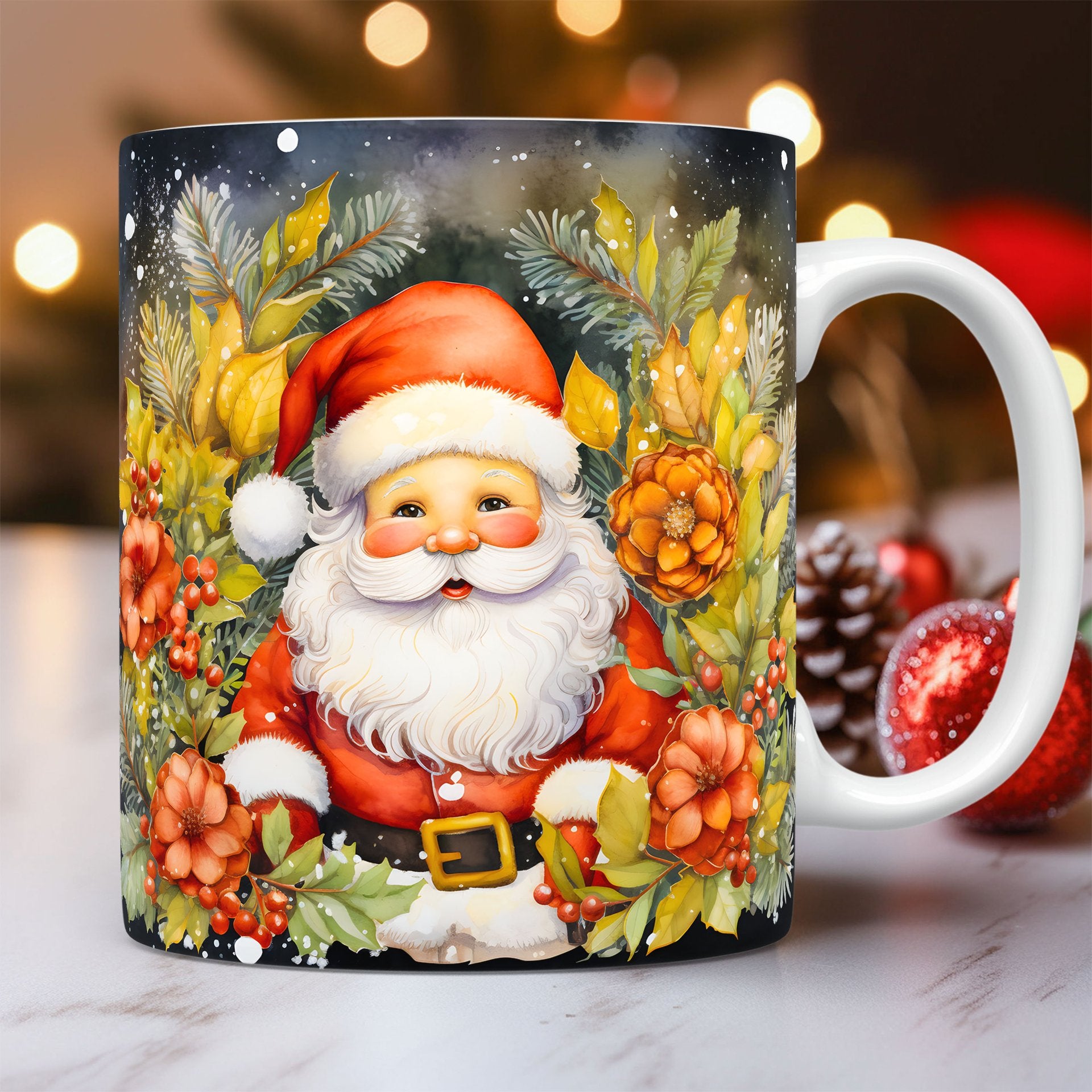 Spoondec 3D Festive Christmas Ceramic Mug & Coffee Cup