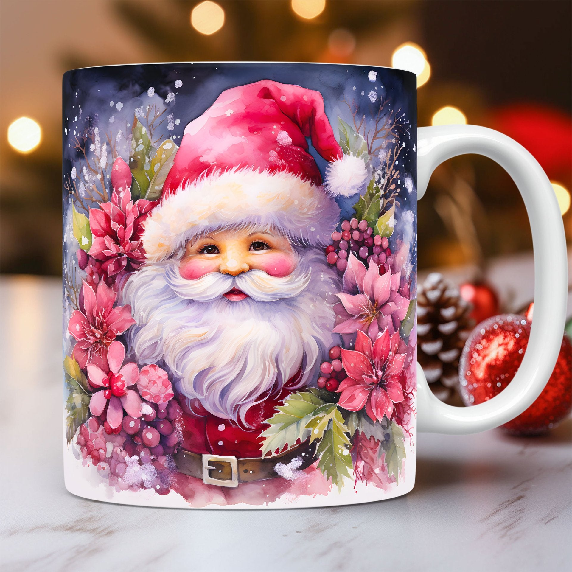Spoondec 3D Festive Christmas Ceramic Mug & Coffee Cup