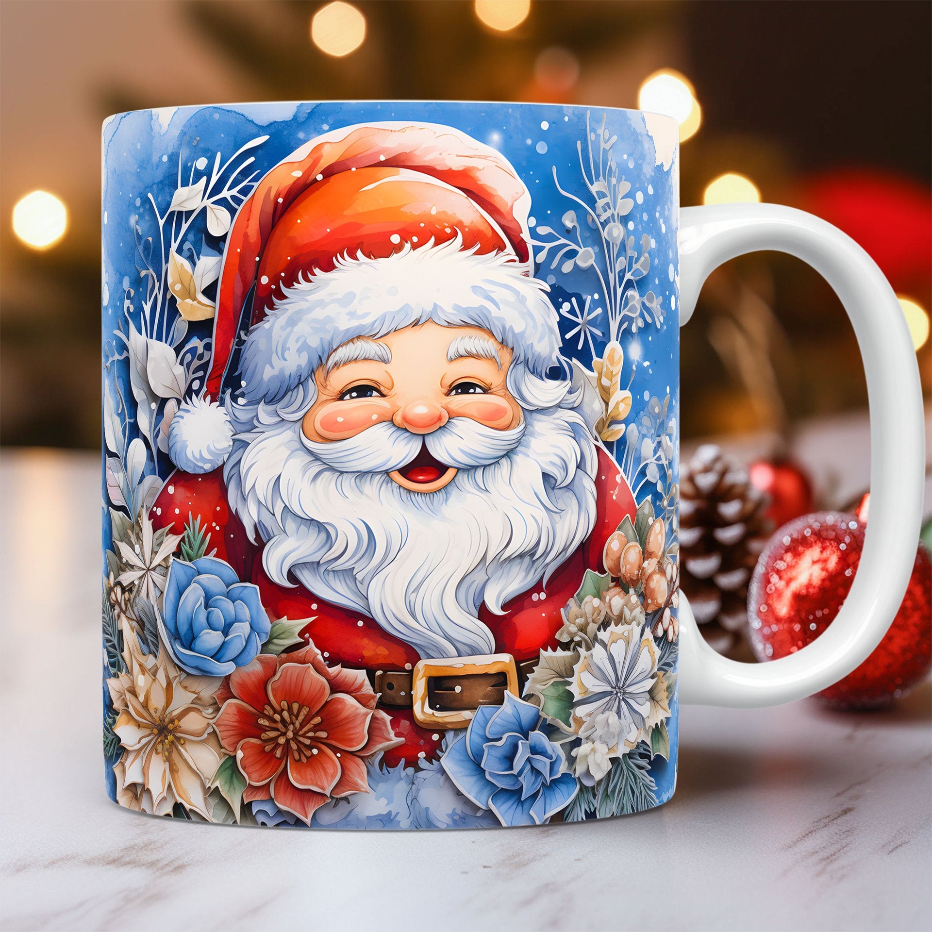 Spoondec 3D Festive Christmas Ceramic Mug & Coffee Cup
